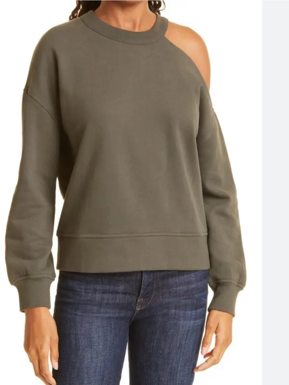 Rails Quincy Cutout Sweatshirt in Olive